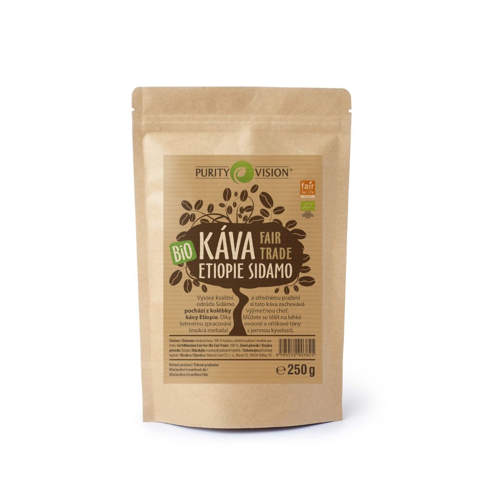 Granos de café ecológico de comercio justo Etiopía Sidamo 250 g