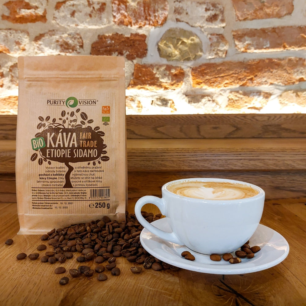 Granos de café ecológico de comercio justo Etiopía Sidamo 1 kg