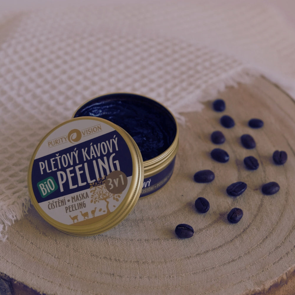 Mascarilla exfoliante facial 3 en 1 de café bio 70 ml